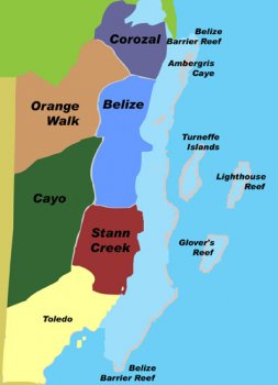 Belize districts and atolls