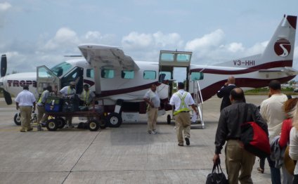 Flew us from Belize City