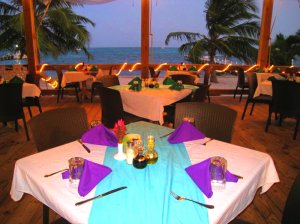 Belize Barrier Reef view from Blue Water Grill