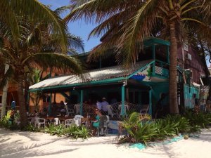 Estels dine by the sea in Ambergris Caye