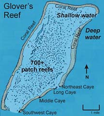 Map of Glover's Reef