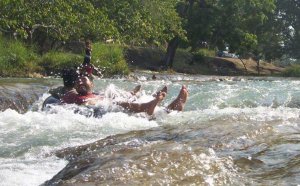Belize river tubing