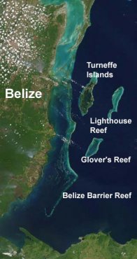 Satellite image: Belize