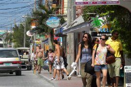 tourists in belize
