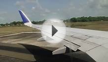 United 737-800 landing Belize City BZE